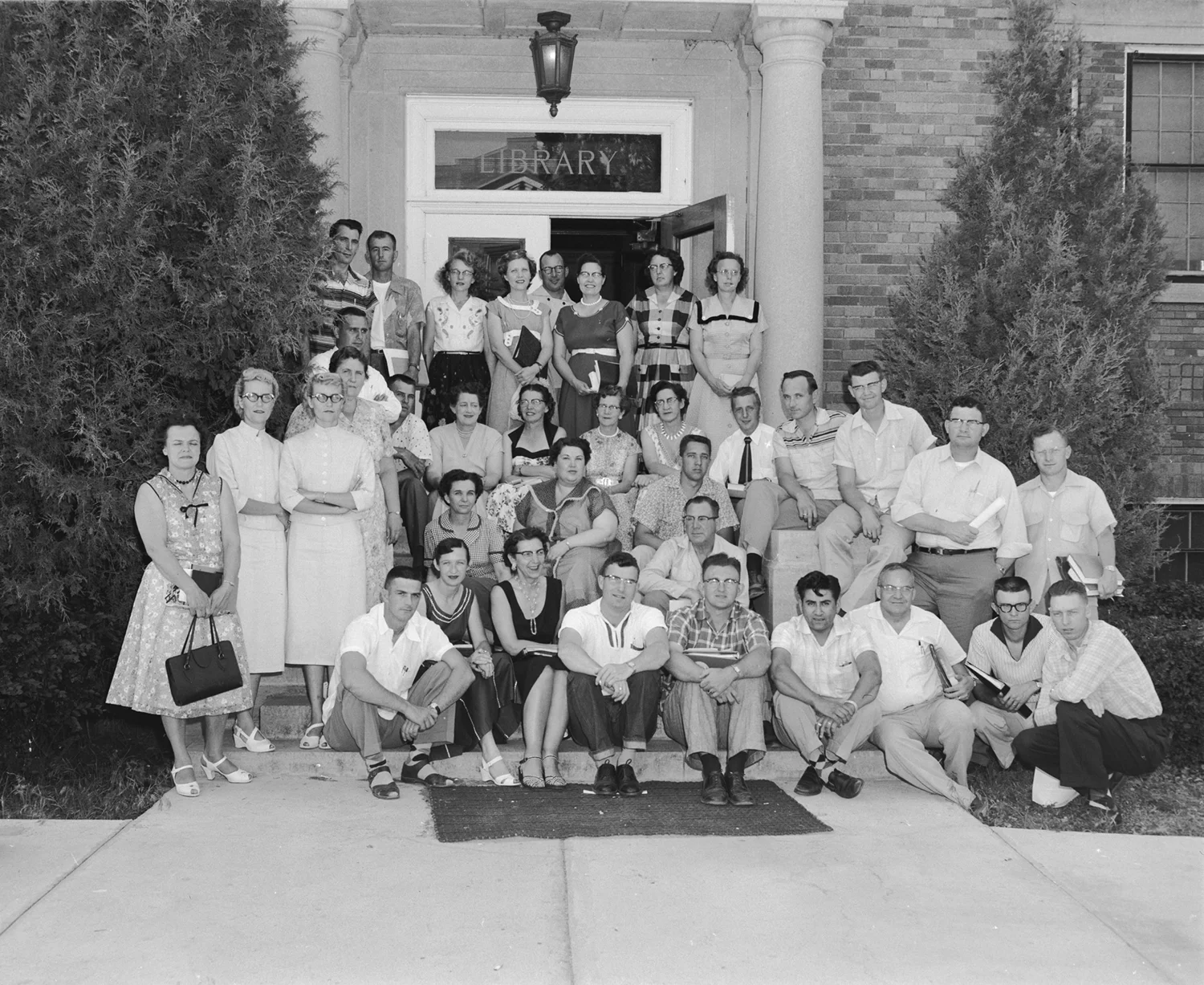 Large group of graduate students posing for a photo