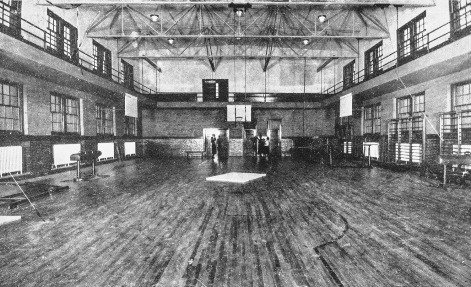 Wide view of a gymnasium
