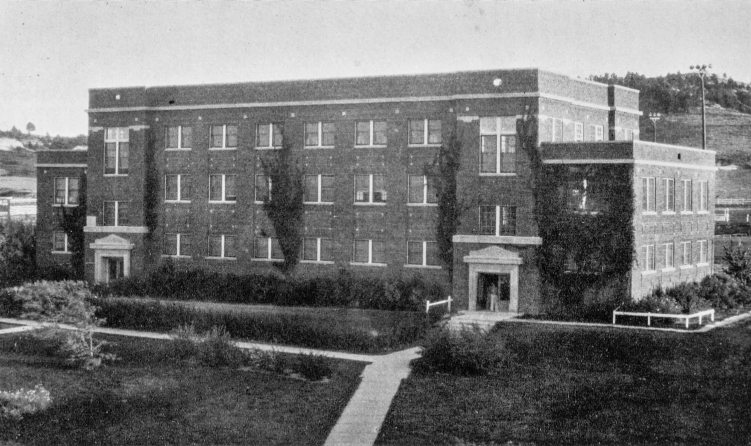 Three story brick academic building