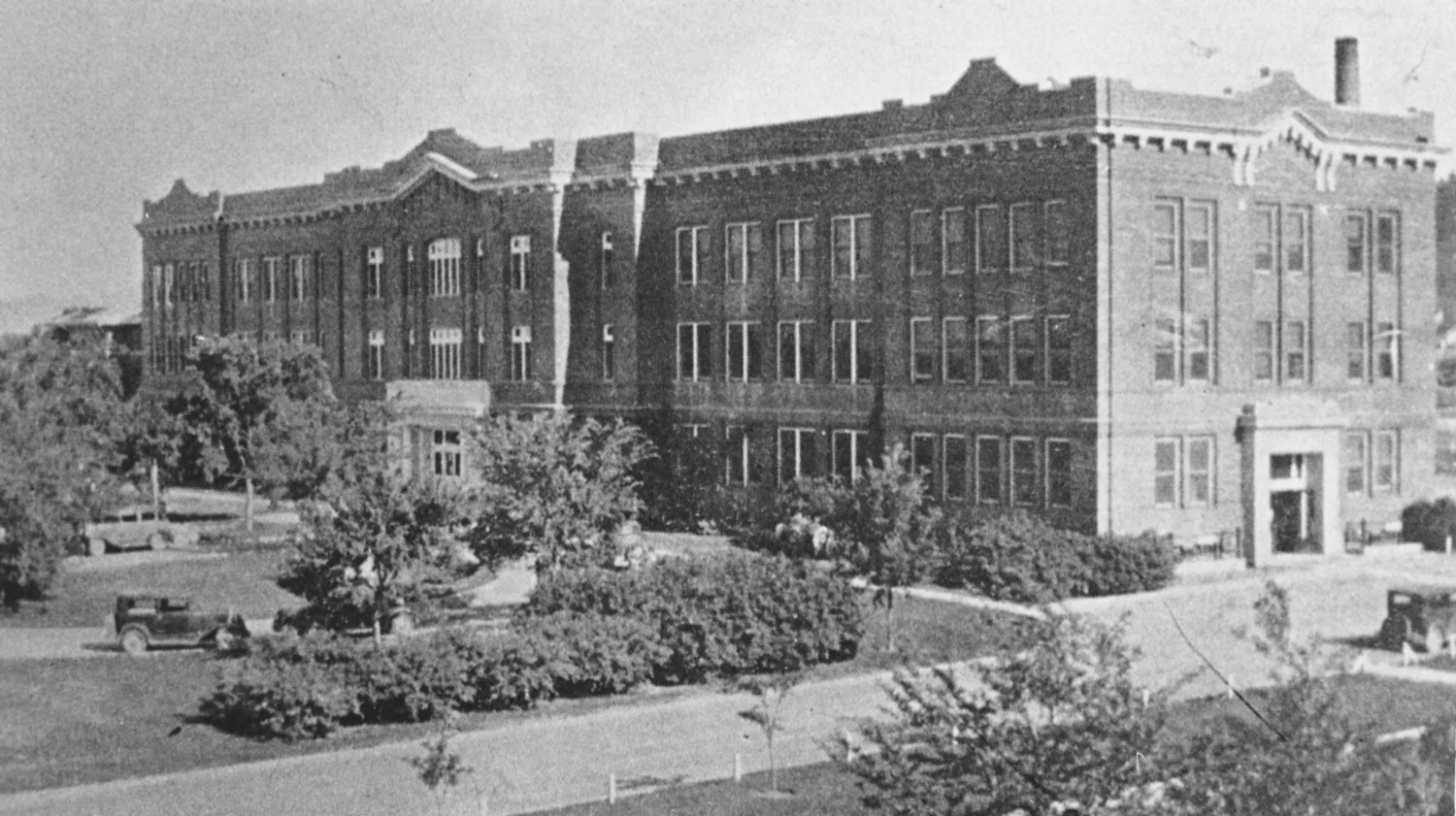 Three story brick academic building