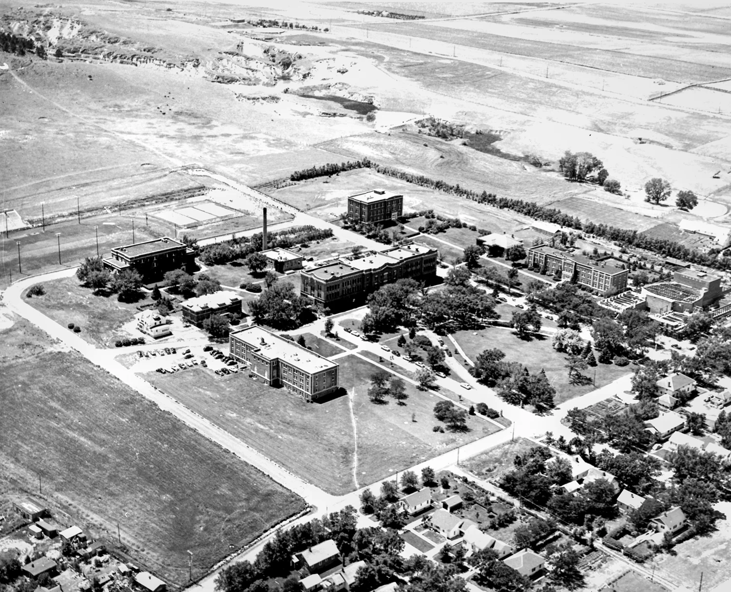 Aerial view of the Chadron State College Campus