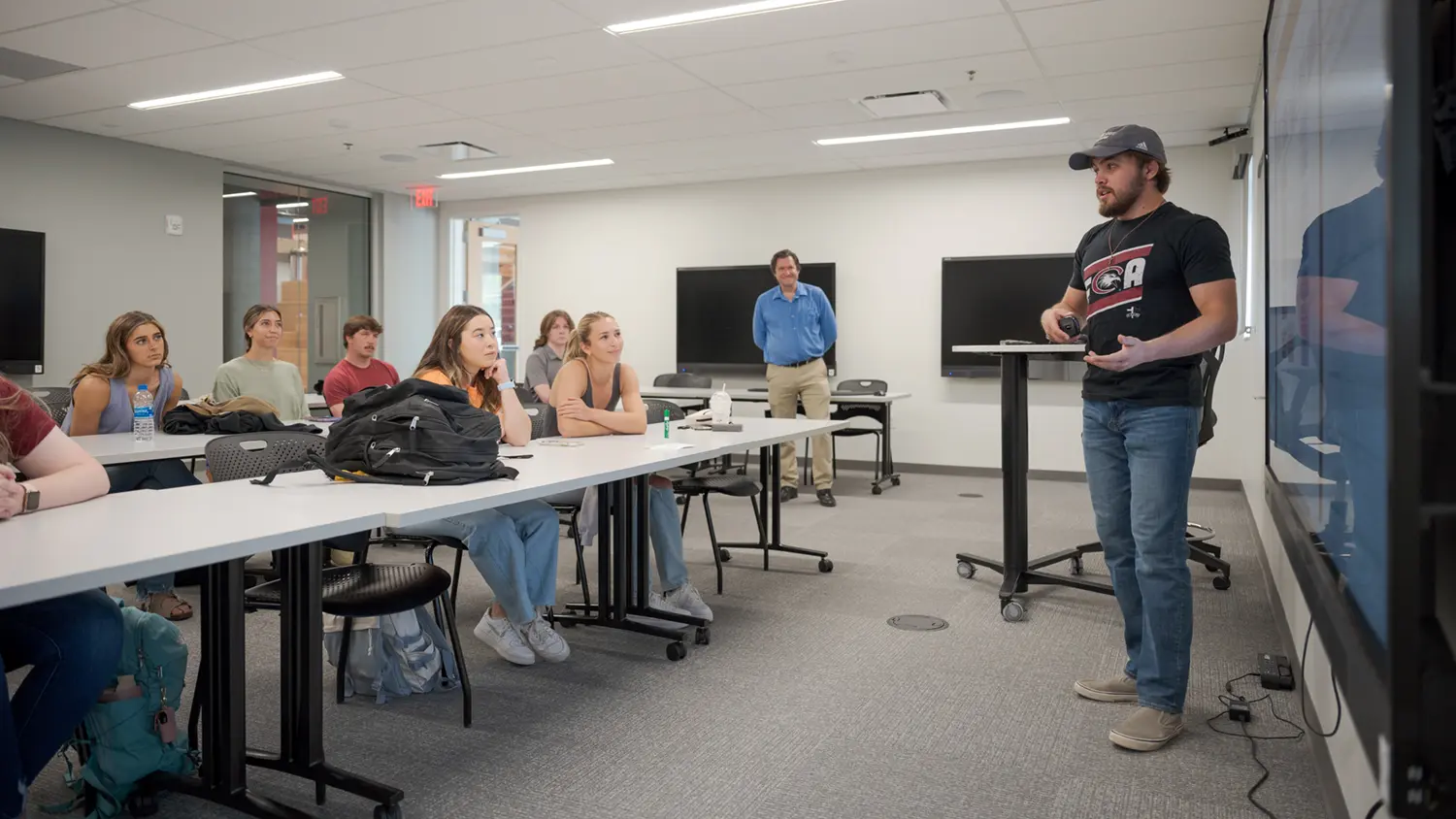 Student in classroom