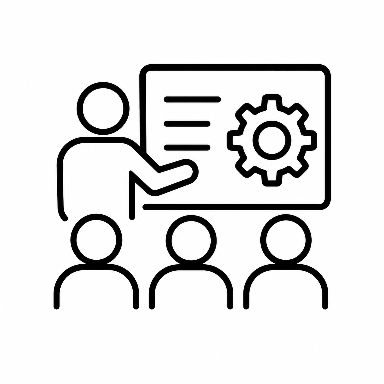 Professional development icon representing faculty workshops, training opportunities, and ongoing learning through the New Faculty Orientation program.