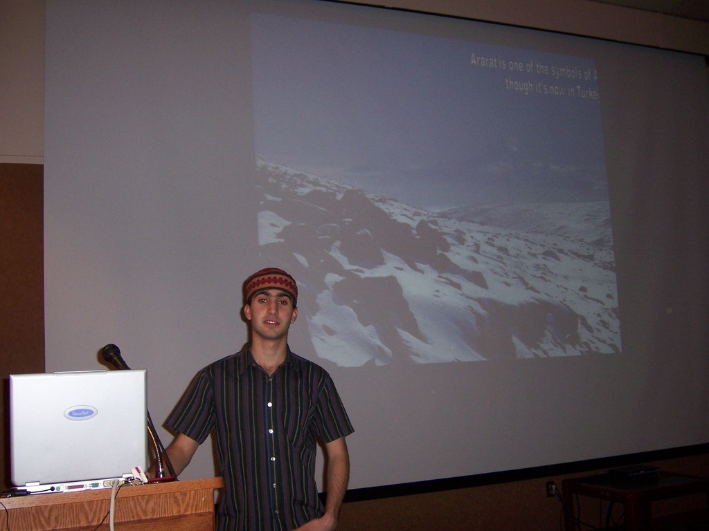 Man gives presentation