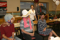 Health profession staff dressed in costumes at an event