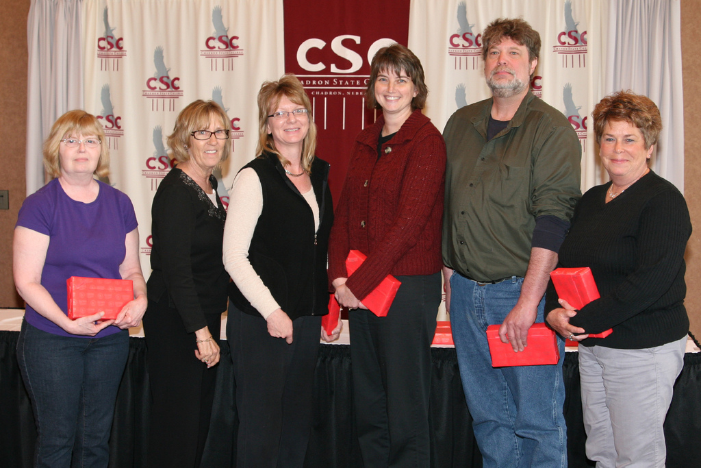 Years of Service Honorees, 15 years -- Bonnie Meredith, Sally Katen, Terie Dawson, Joby Collins, Scott Cavin and Melody Carnahan.