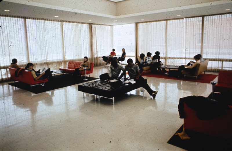 Lounging in the Kline Center.