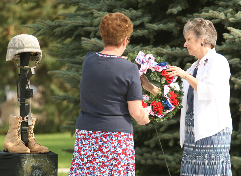 American Legion Auxiliary members Lou Marshall and Connie Frandson of Chadron.