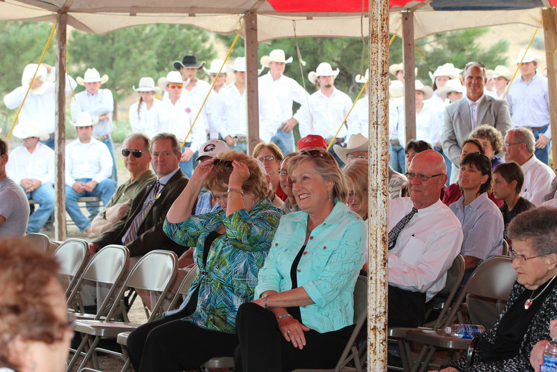 Past Chadron State College administrators Lois Veath and Janie Park were among the members of the audience. (Photo by Justin Haag)