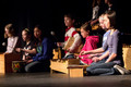 Middle School students play percussion