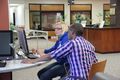 Brooke Thege is assisted setting up her MyCSC account