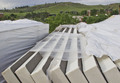 Sheets of new roofing