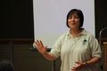 Sally Ganem adresses the group