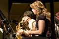 Students playing instruments