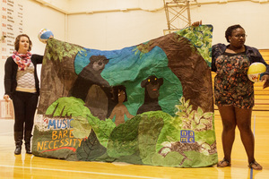 The NAFME club received the Originality and Peoples Choice award in the 2014 Homecoming Bed Sheet Poster Contest. (Miranda Wieczorek/ Chadron State College)
