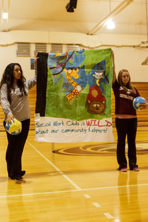 The Social Work club received the Originality award in the 2014 Homecoming Bed Sheet Poster Contest. (Miranda Wieczorek/ Chadron State College)
