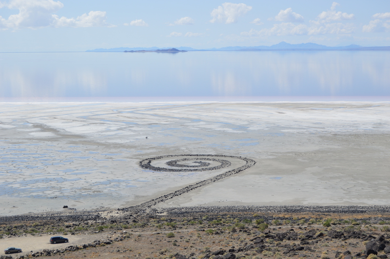Spiral Jetty in Utah.