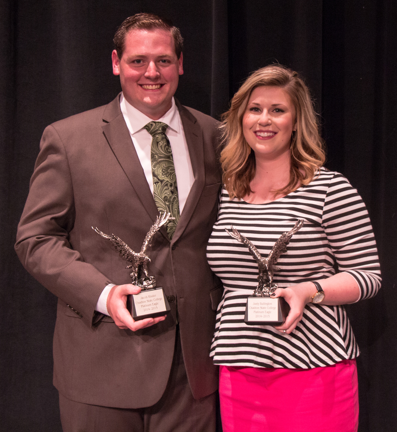 Platinum Eagle winners Jake Rissler of Gillette, Wyoming and Justy Bullington of Chadron, Nebraska.