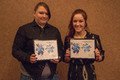 Josie Semroska and Kylee Pourier pose for a photo at the Rising Sophomore Award Ceremony