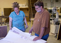 Amy Campion and Scott Cavin consult
