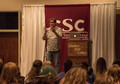 Tim Elmore speaks in the Student Center