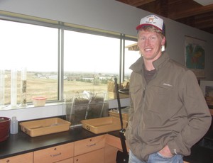 William Krause of Spring Branch, Texas, a senior in the Chadron State rangeland management program, said new equipment in the Rangeland Centerâ€™s classroom lab helps students conduct scientific experiments on different types of soils.
