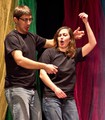 Ashley Daniels and Willis Miller demonstrate a scene