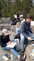 CSC art guild students paint and draw at Yellowstone National Park