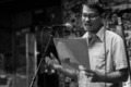 Steve Coughlin during poetry reading
