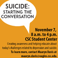 Suicide prevention conference poster