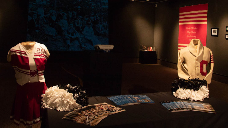 An exhibit featuring memorabilia and photographs of Chadron State College since its beginning in 1911 will be on display Aug. 5 to Aug. 26, 2019