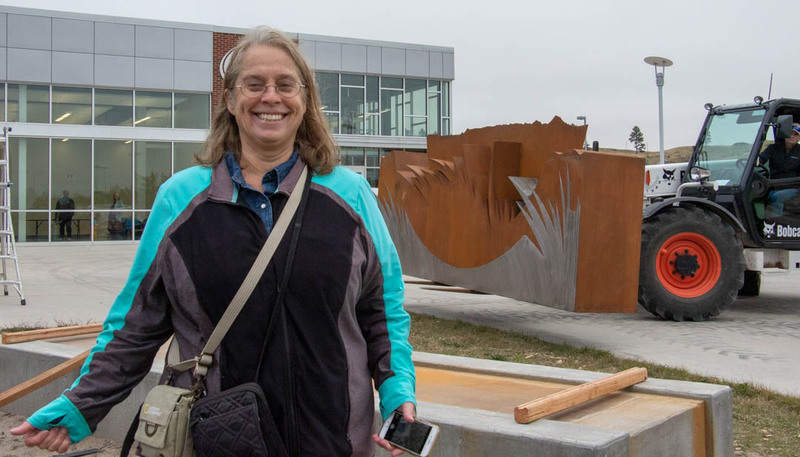 Karen Yark poses while the