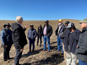 Chadron State College Range Management faculty Dr. Ron Bolze and Dr. Jim O'Rourke tour the Gudmundsen Sandhills Laboratory