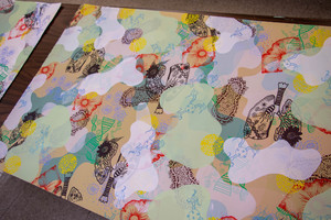A collaborative print made by Chadron State College Art Professor Laura Bentz