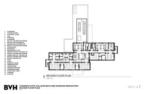 The floor plan of the ground level of Math Science COIL.