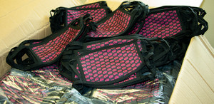 5,000 masks featuring the college’s logo