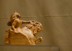 A miniature Crazy Horse statue given to Mari Sandoz as a gift