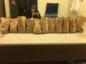 Messages CSC students wrote to each other on their lunch bags during the 2017 CSC Field Camp.