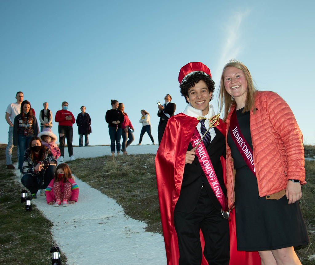 Homecoming Court pose on C Hill