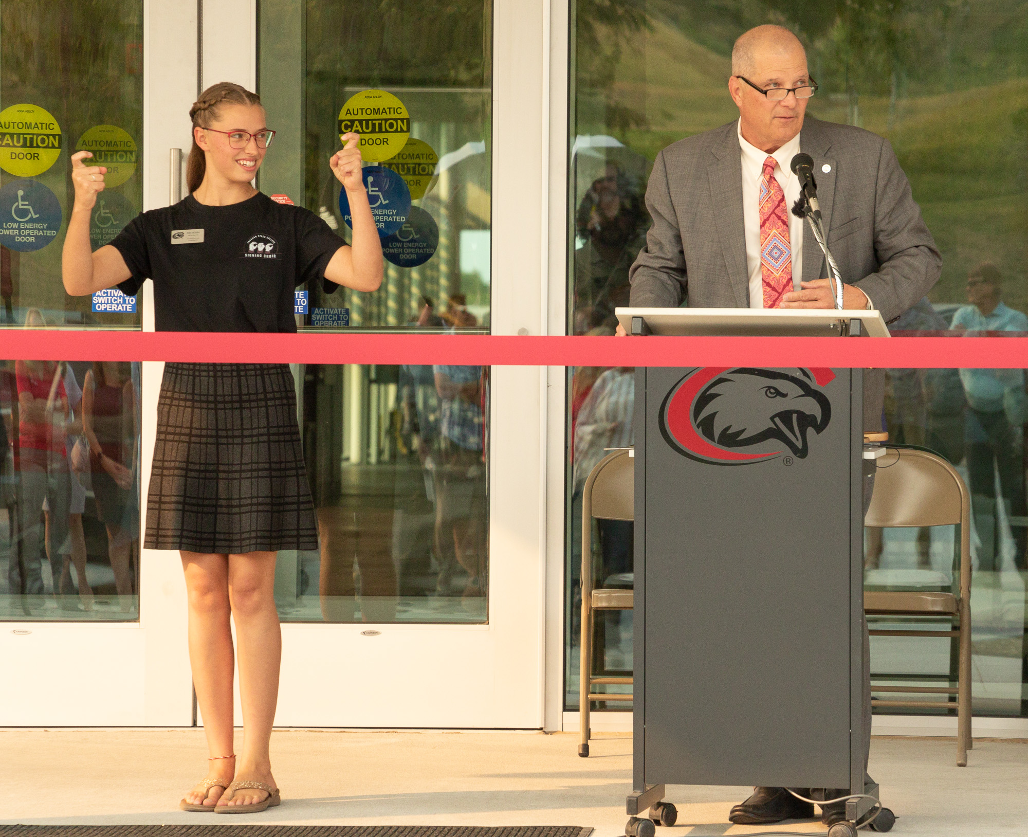 Math Science ribbon cutting