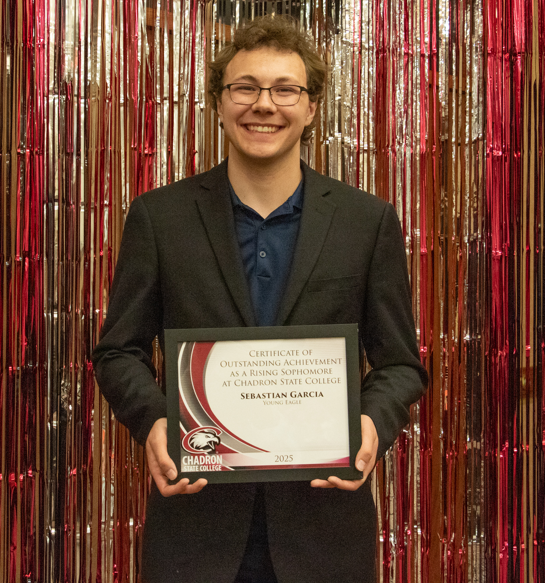 Sebastian Garcia with award