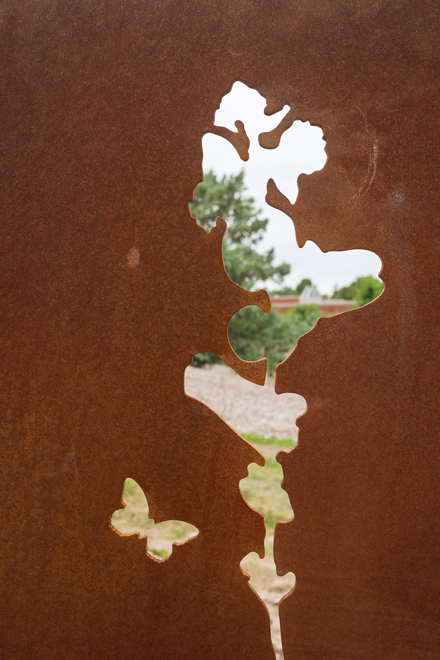 Close-up of metal sculpture