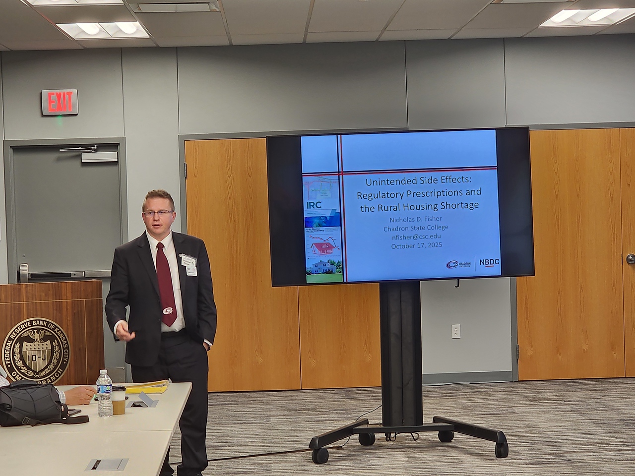 Faculty member making a presentation