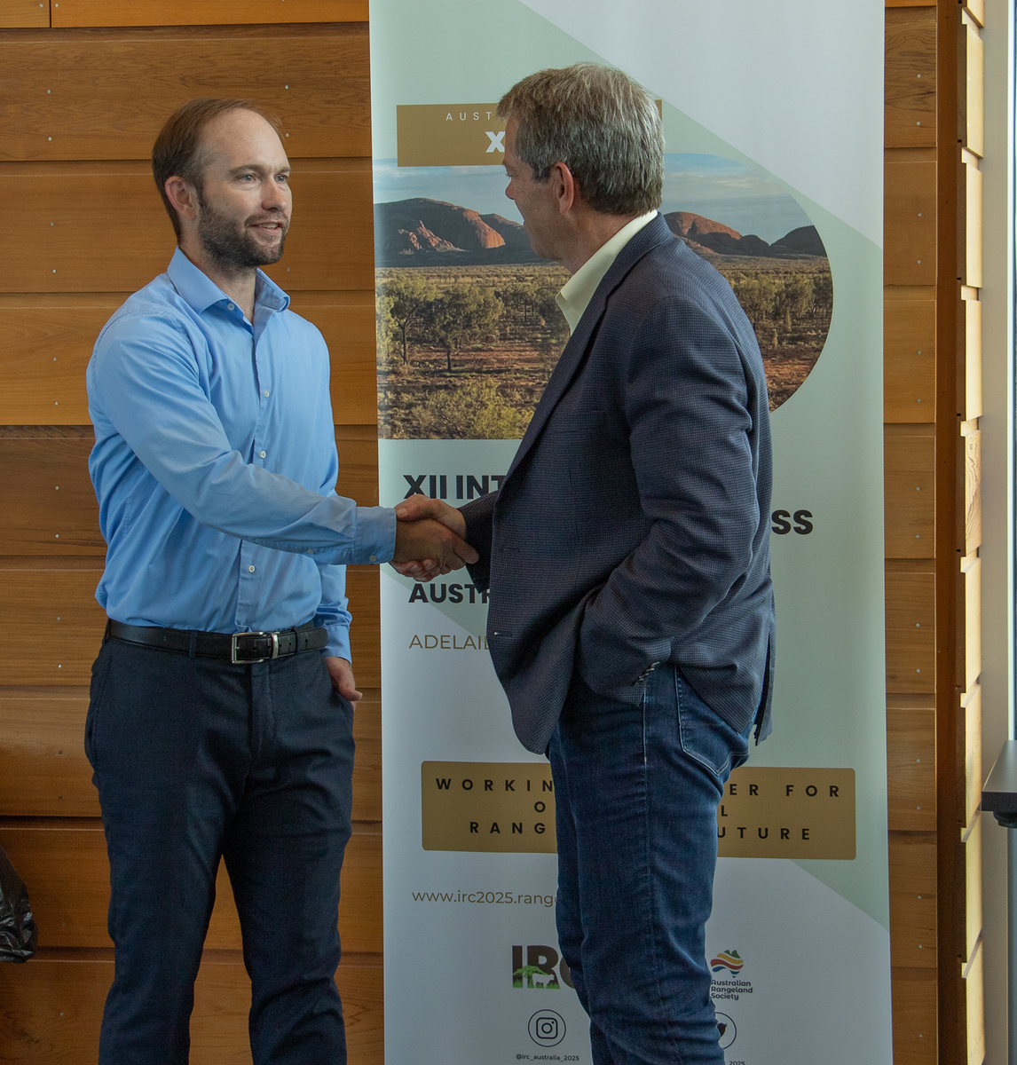 Two men shaking hands