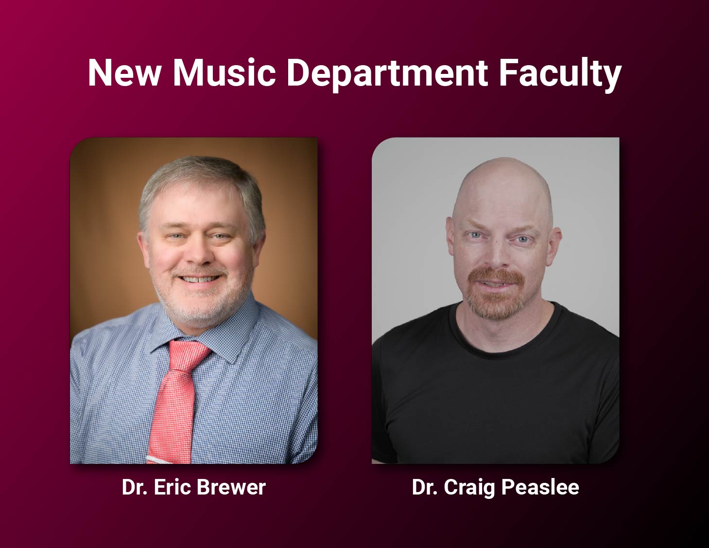 Portraits of two male faculty members