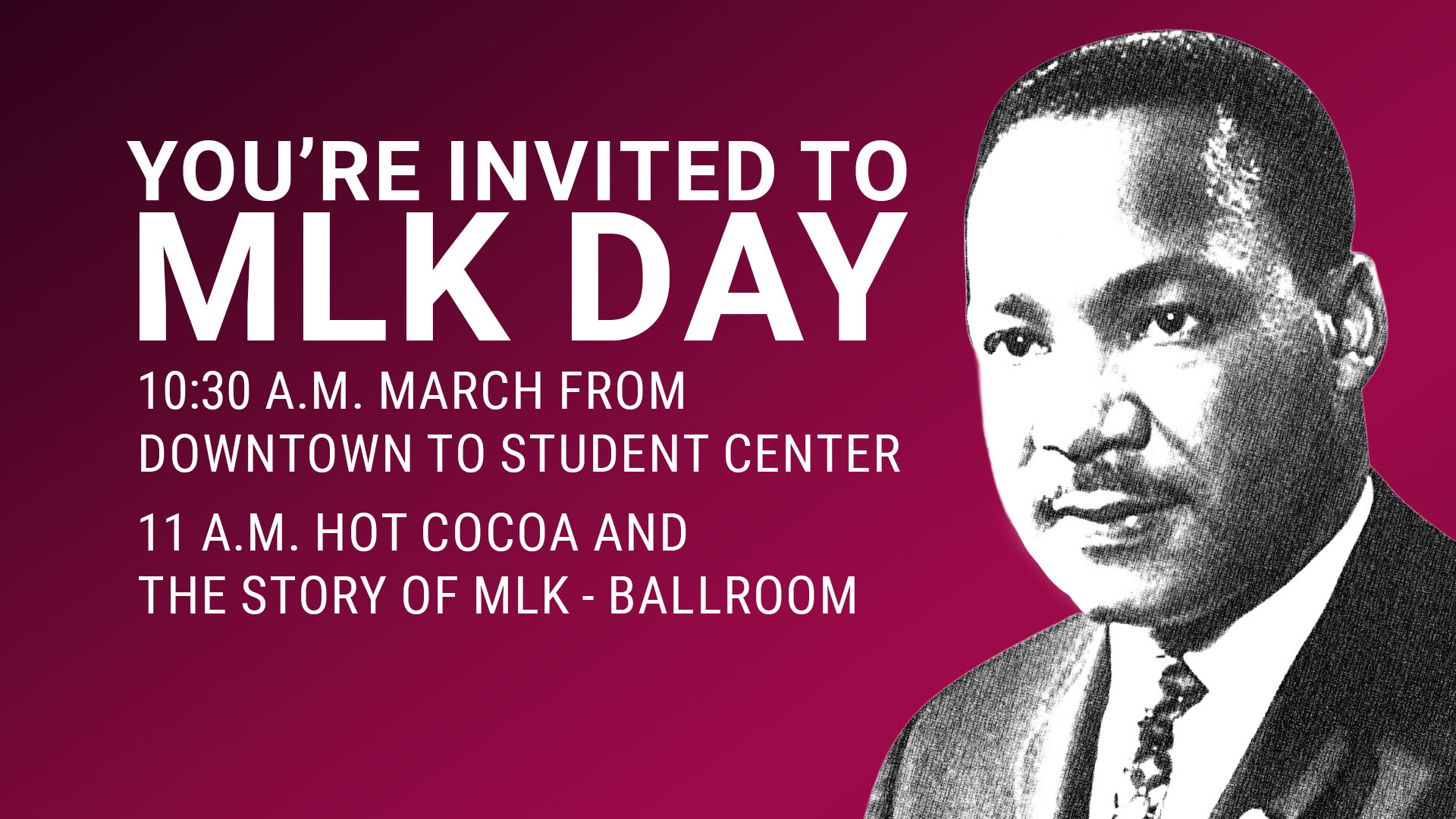 A poster about MLK Day