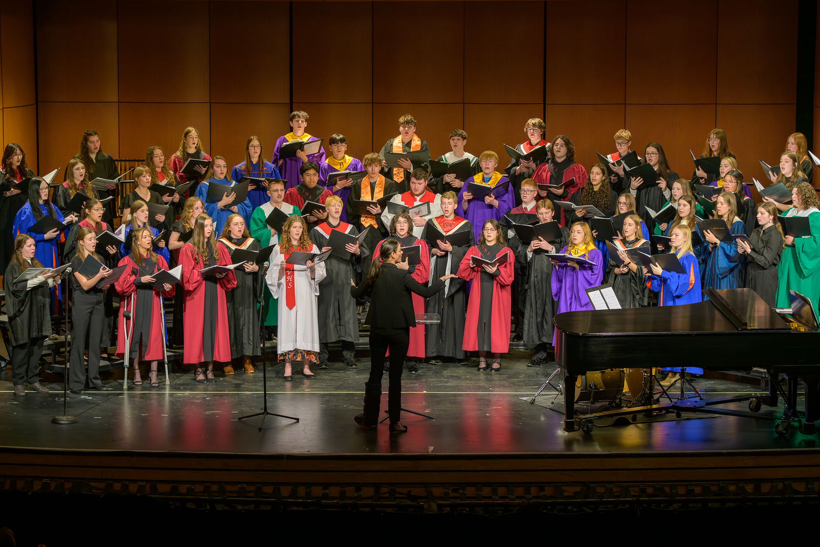 High School honor choir performing