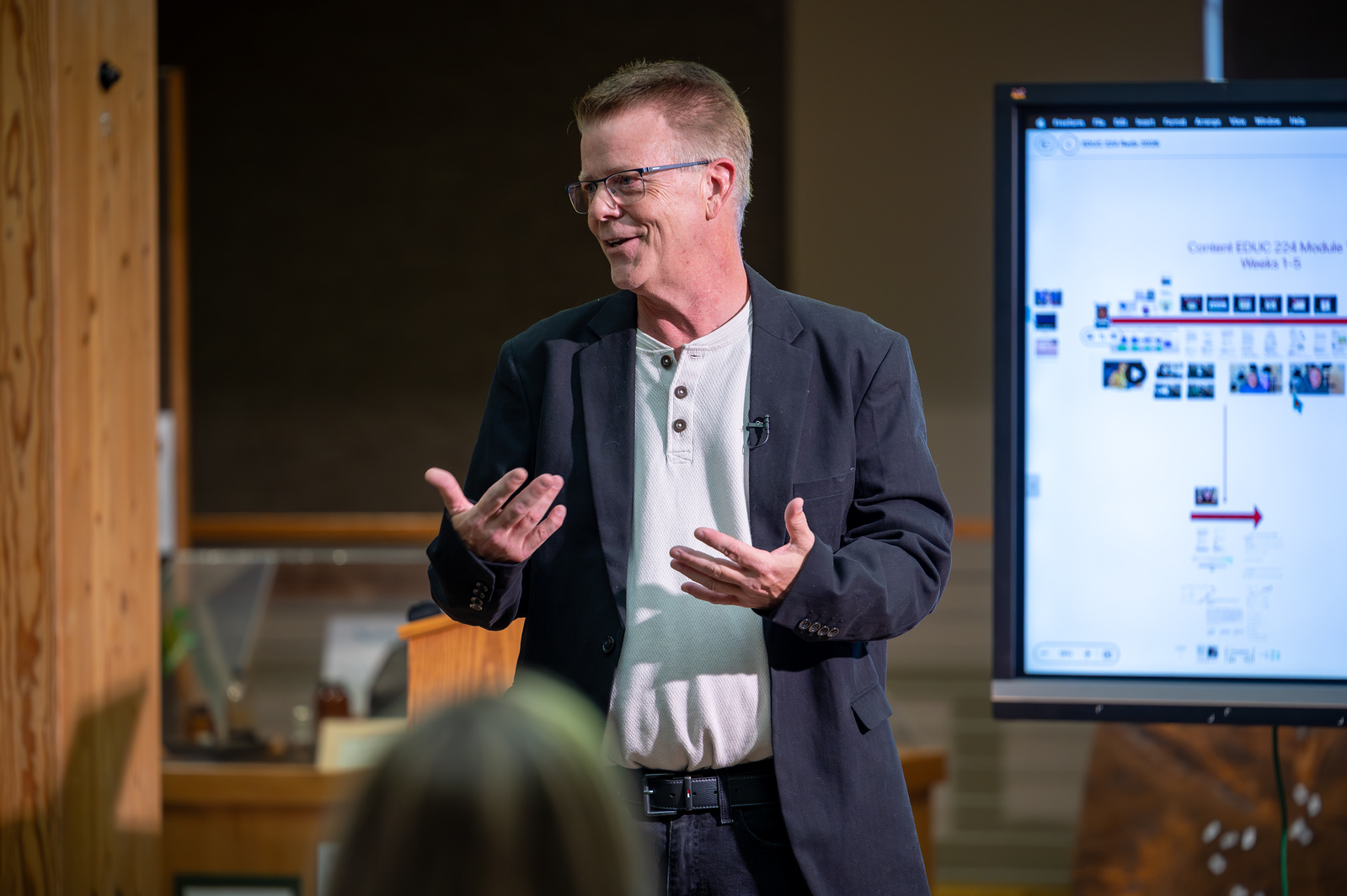 Professor speaking