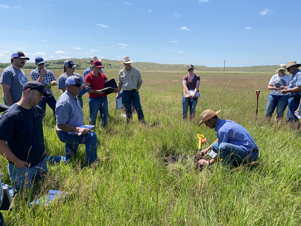 Plant scientist in field