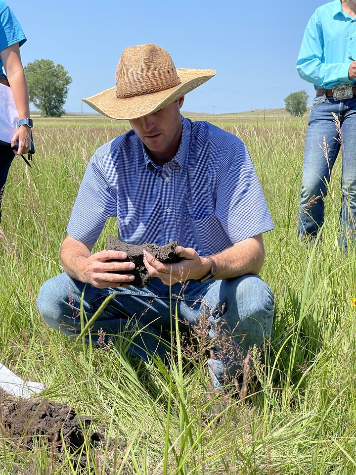 Plant scientist in a field